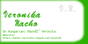 veronika macho business card
